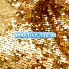 Ткань Пайеточная квадрат (золото)